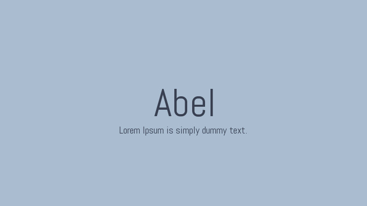 Abel Font Free Download