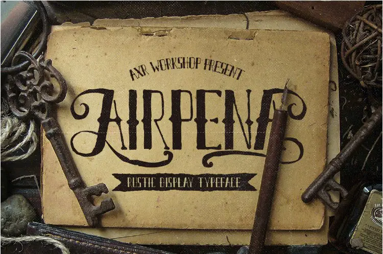 Airpena Rustic Display Font Free Download