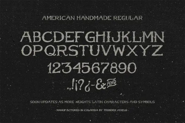 American Handmade Typeface Font