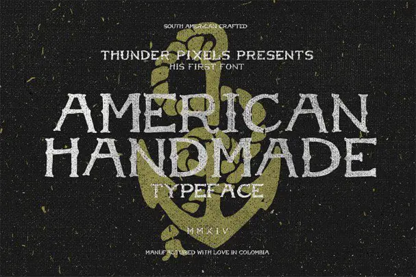 American Handmade Typeface Font