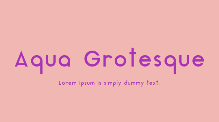 Aqua Grotesque Font Free Download