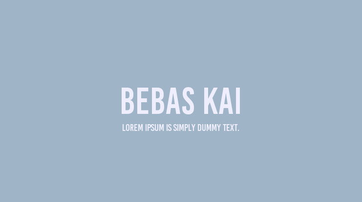 Bebas Kai Font Free Download