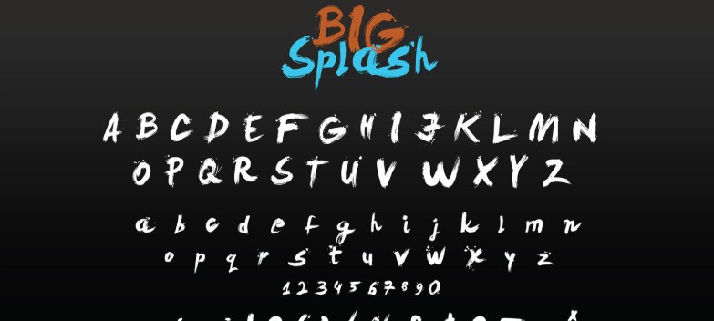 Big Splash Brush Font Free Download