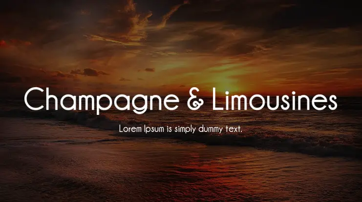 Champagne & Limousines Font Free Download