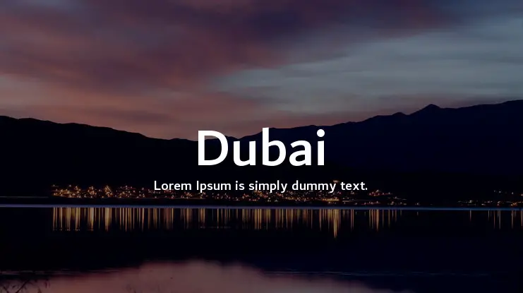 Dubai Font Free Download