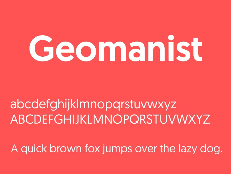 Geomanist Font Free Download