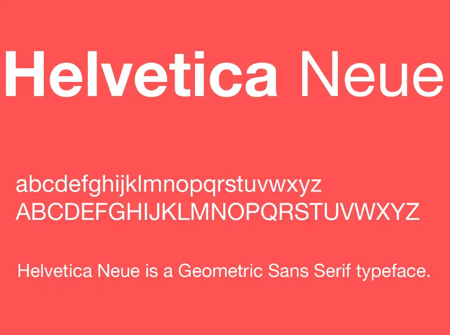 Helvetica Neue Font