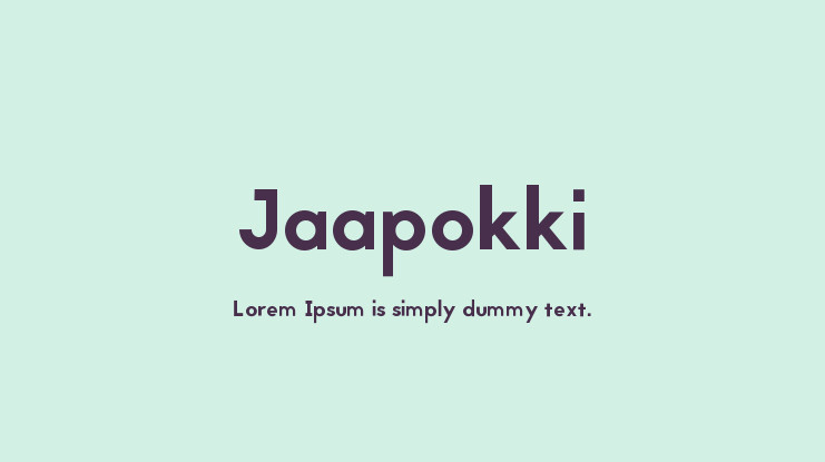 Jaapokki Font Free Download