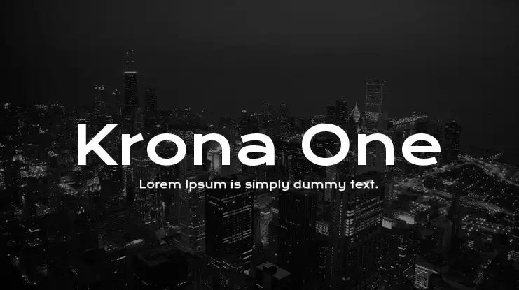 Krona One Font Free Download