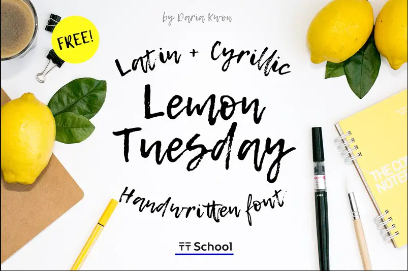 Lemon Tuesday Handwritten Font Free Download