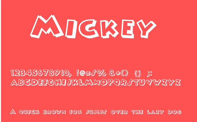 Mickey Font Free Download