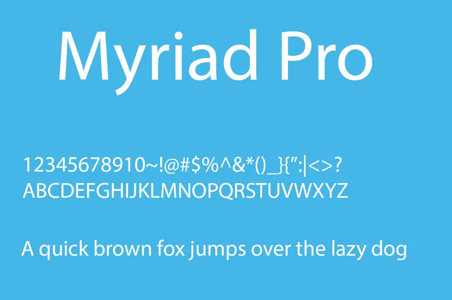 Myriad Pro Font Free Download