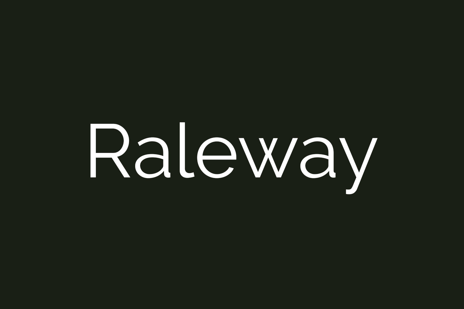 Raleway Font Free Download