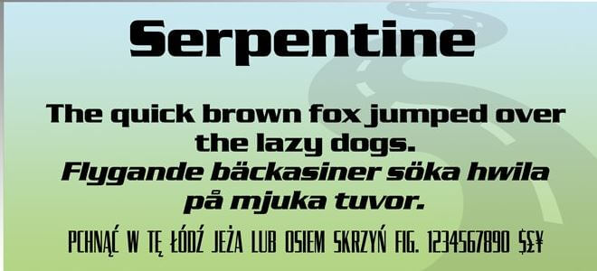 Serpentine Font Free Download