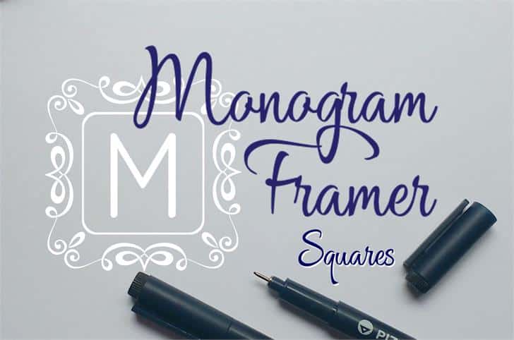 Square Monogram Frames Font Free Download