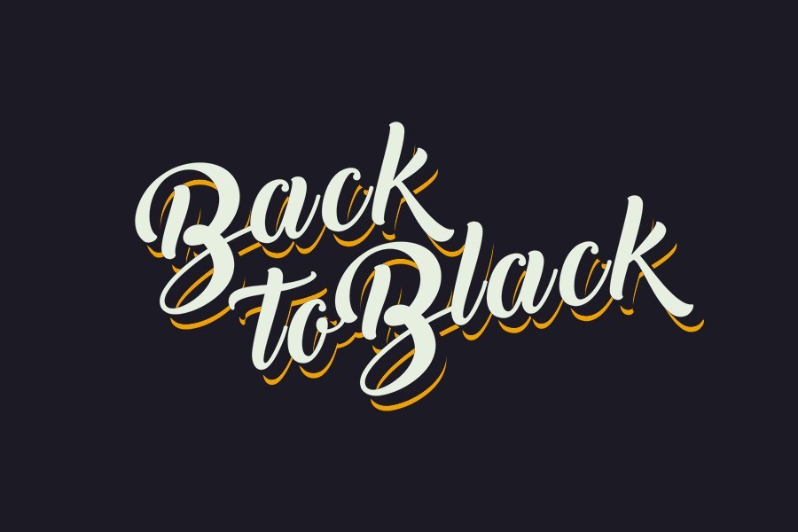 Back to Black Font Free Download