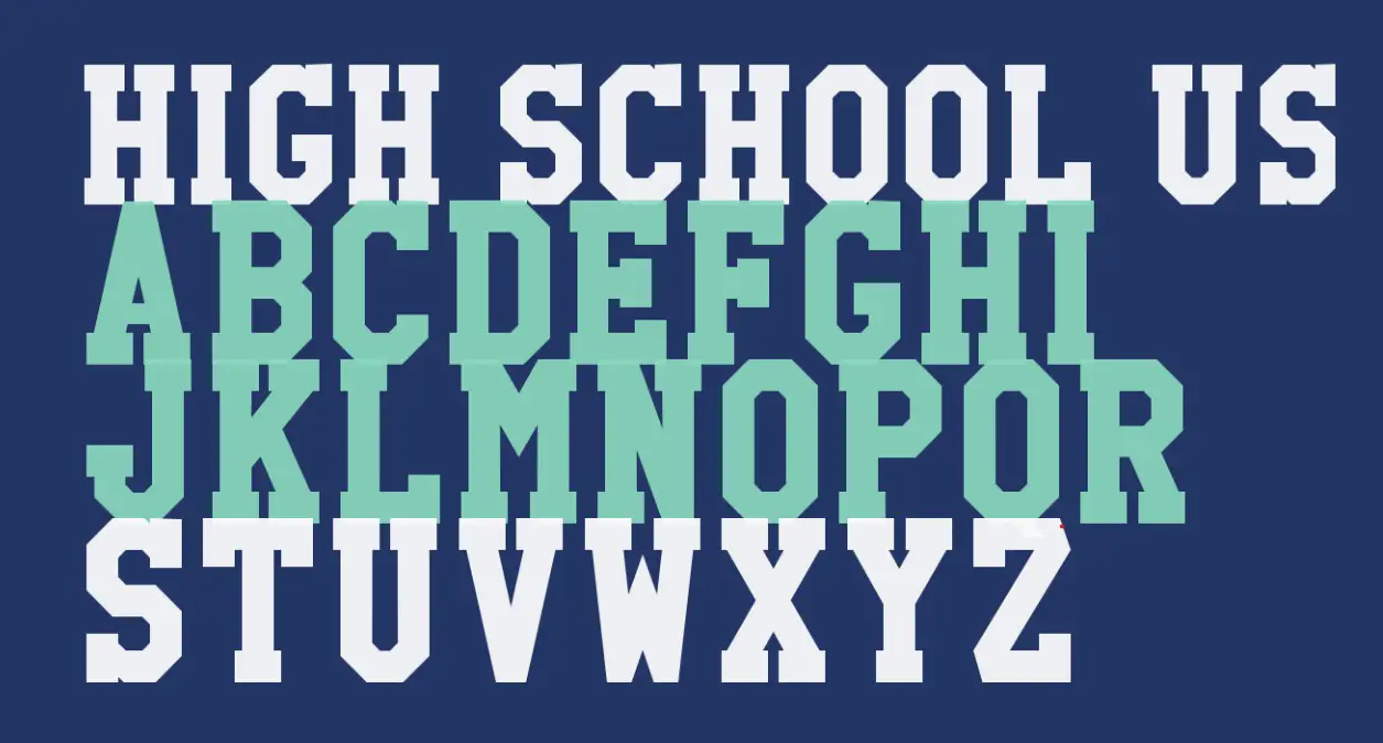 High School Usa Font Free