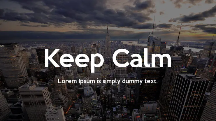 Keep Calm Font Free Download