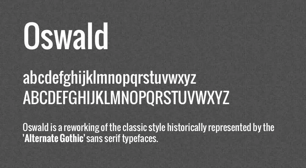 oswald font