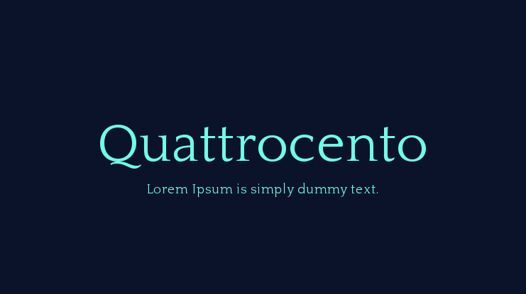 Quattrocento Font Free Download