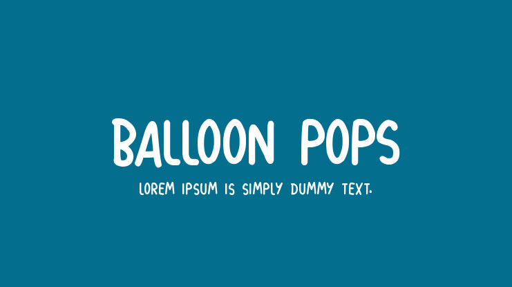 Balloon Pops Font Free Download