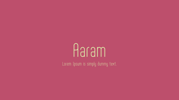 Aaram Font Free Download