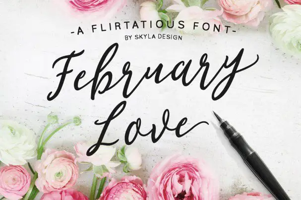 Flirty Feminine February Love Font Free Download