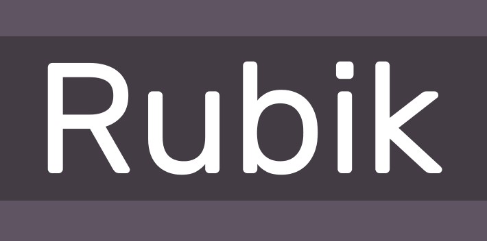 Rubik Font Free Download