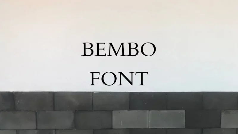 Bembo Font Free Download