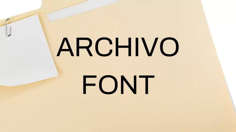 Archivo Font Free Download