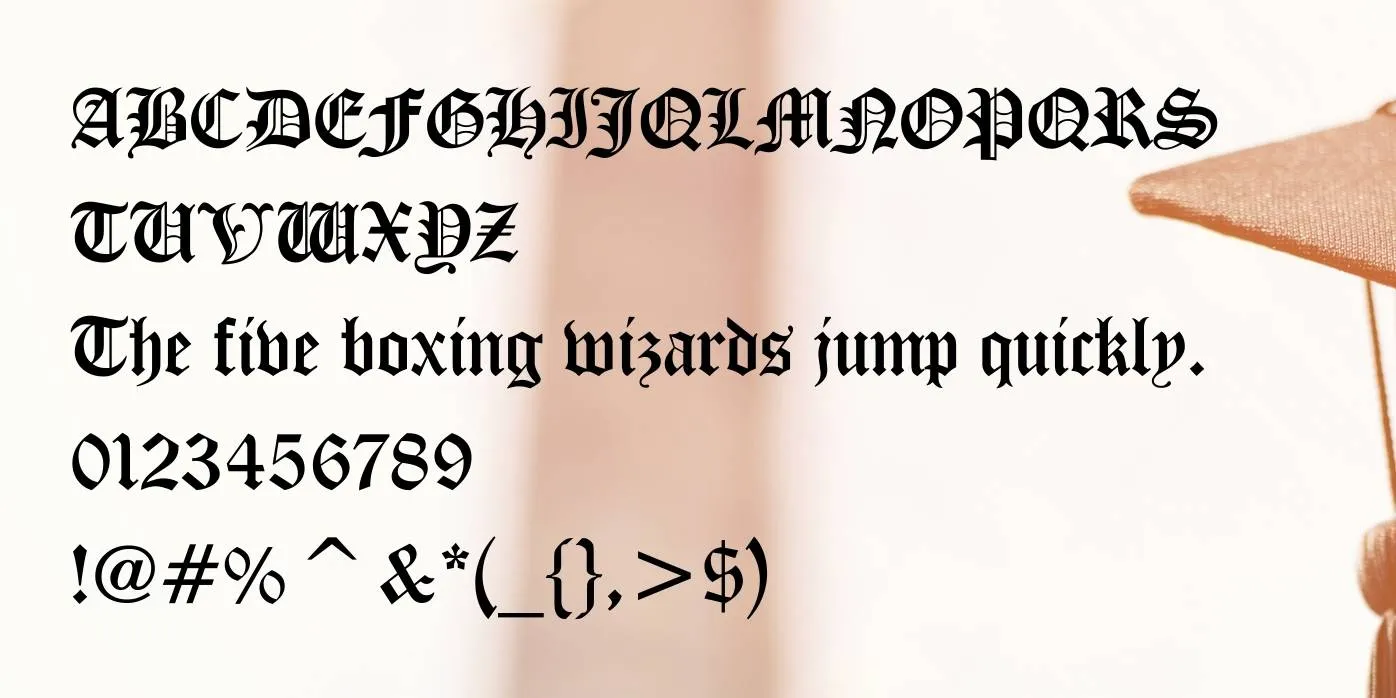 diploma font