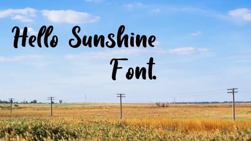 Hello Sunshine Font Free Download