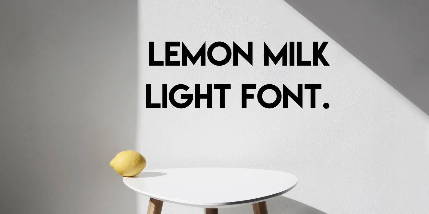 Lemon Milk Light Font Free Download