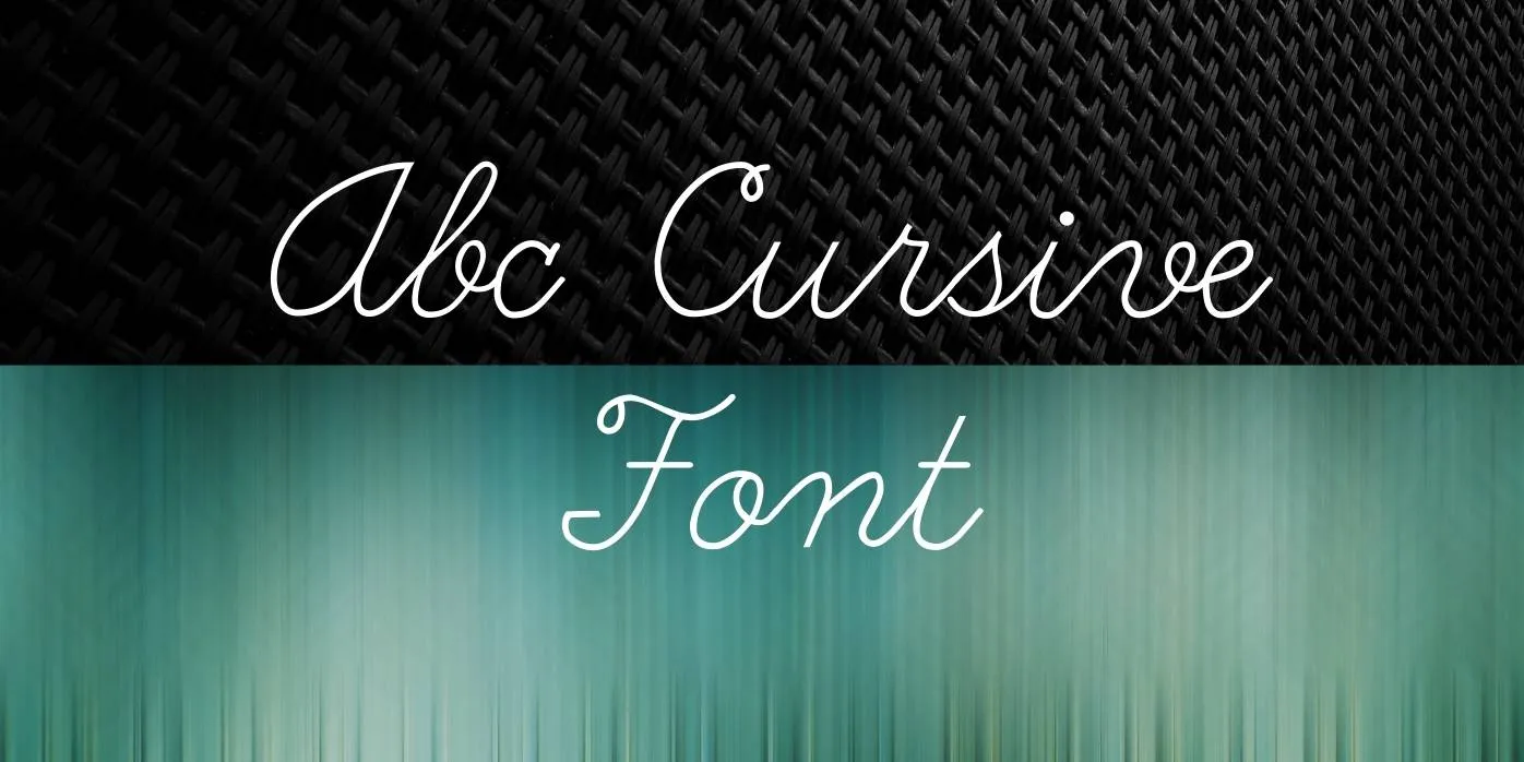 Abc Cursive Font Free download