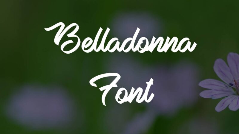 Belladonna Font Free Download