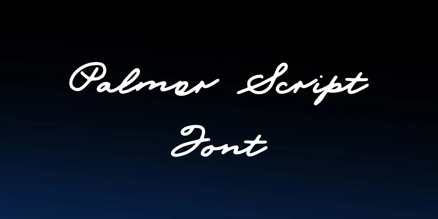 Palmer Script Font Free Download