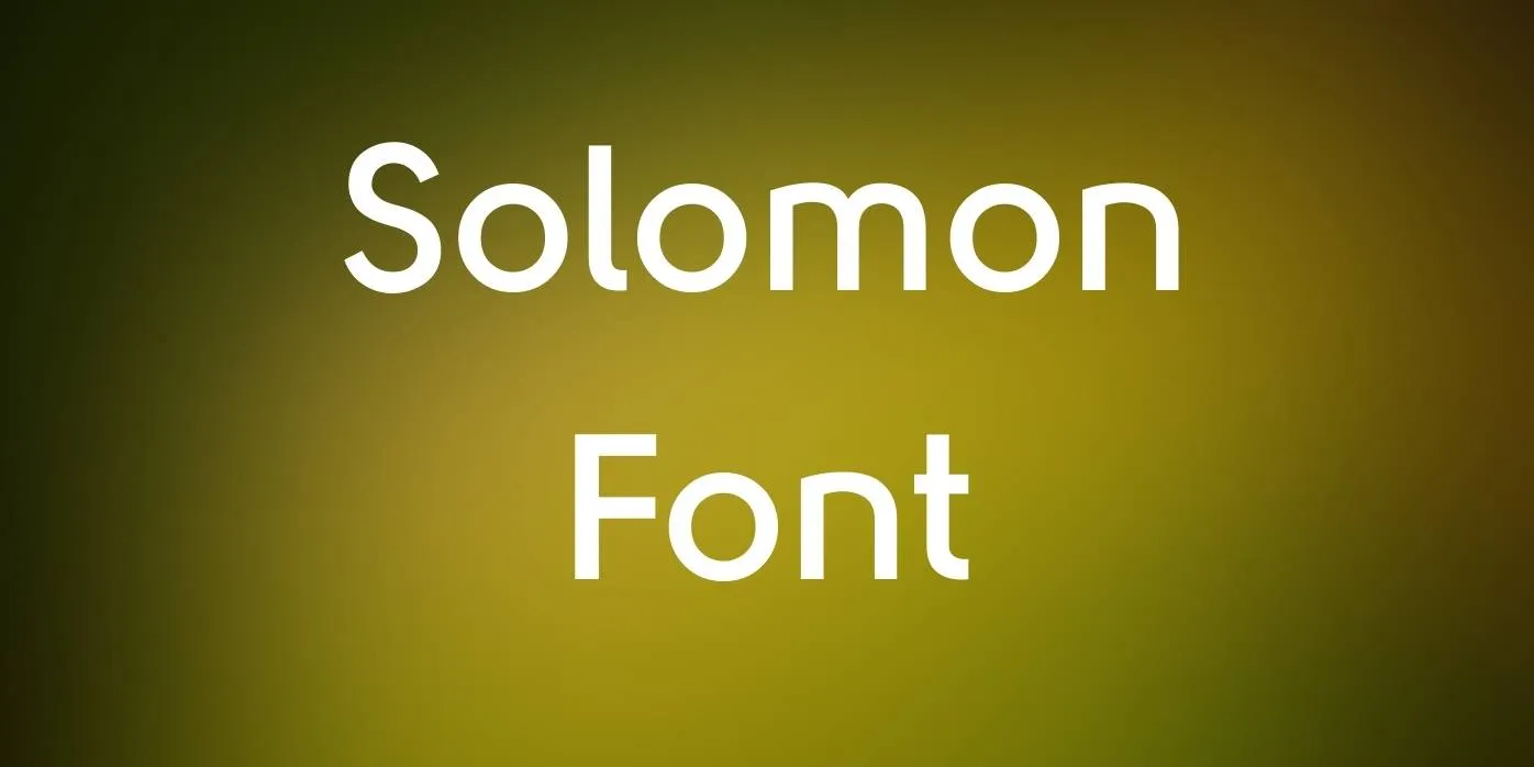 Solomon Font Free Download