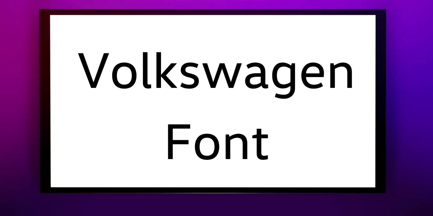 Volkswagon Font Free Download