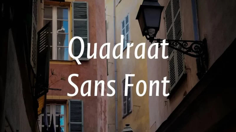 Quadraat Sans Font Free Download