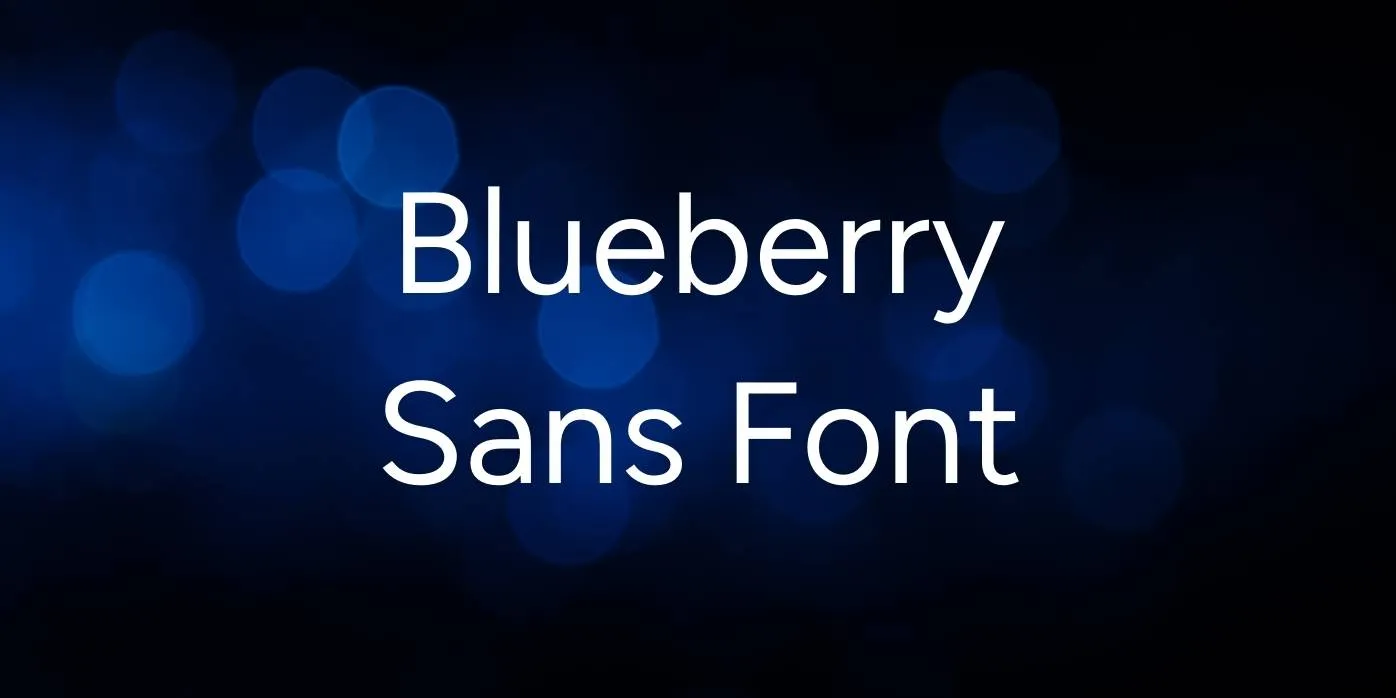 Blueberry Sans Font Free Download