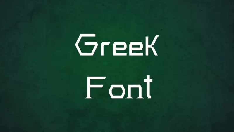 Greek Font Free Download