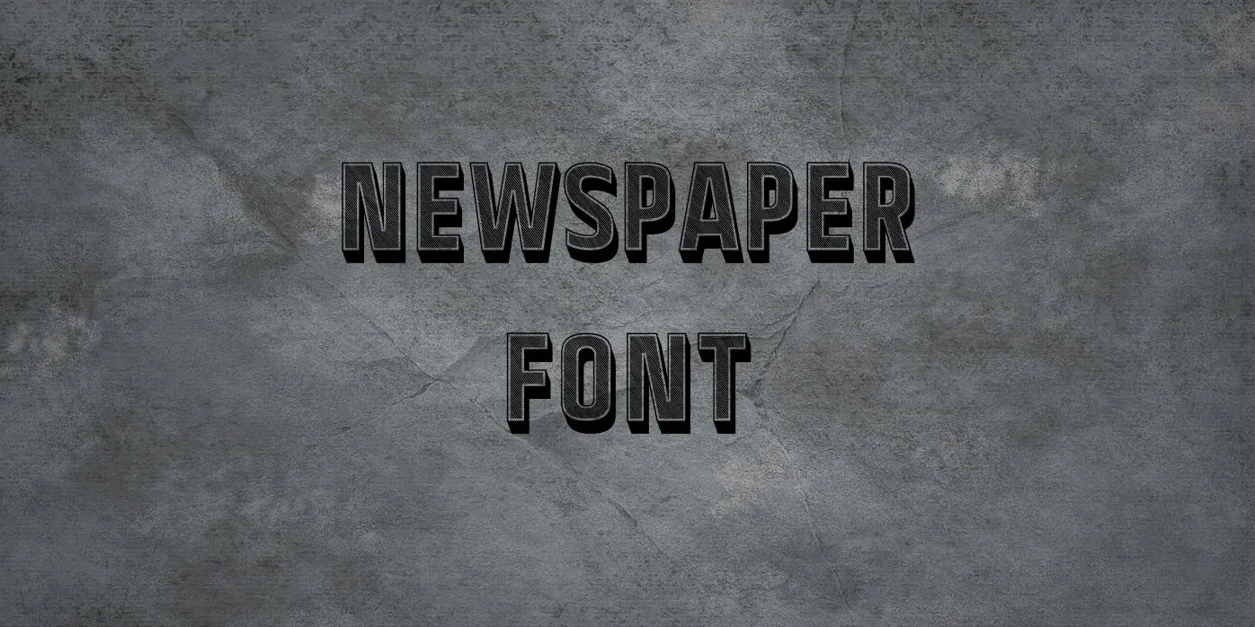 Newspaper Font Free Download