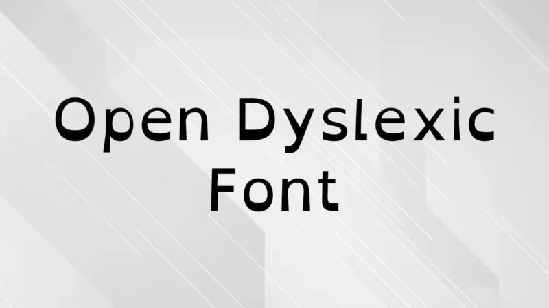 Open Dyslexic Font Free Download