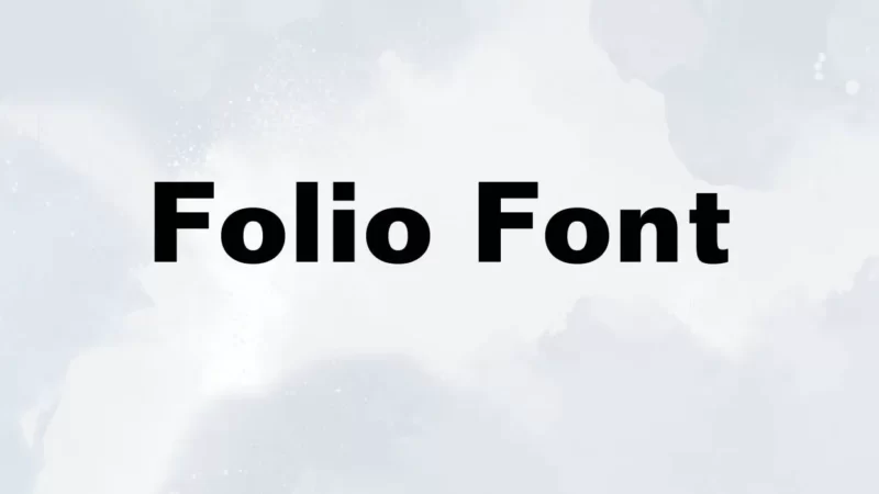 Folio Font Free Download