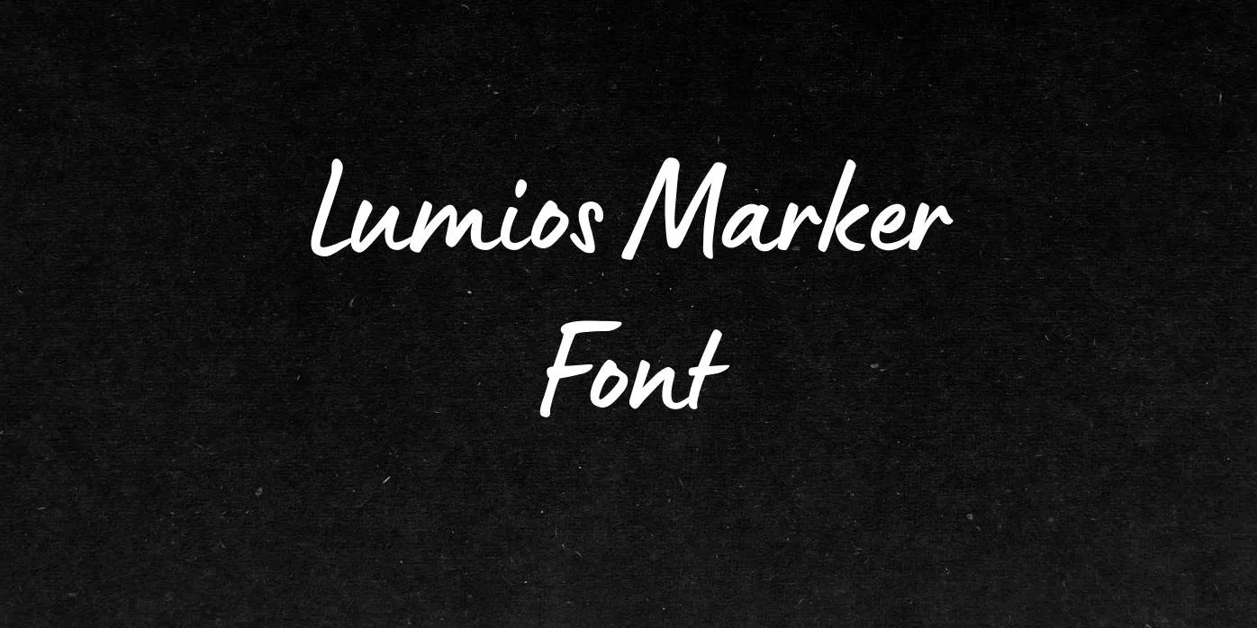 Lumios Marker Font Free Download