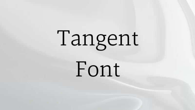 Tangent Font Free Download