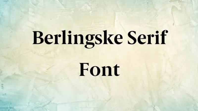 Berlingske Serif Font Free Download