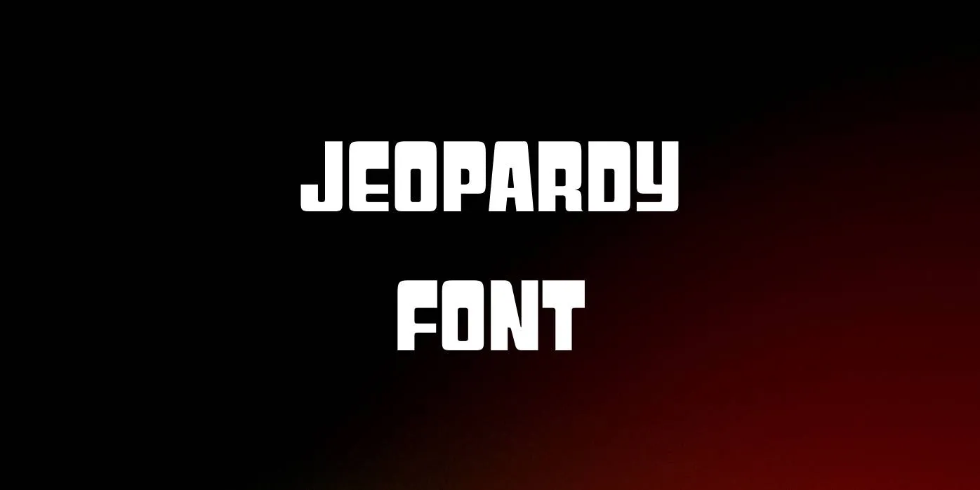 Jeopardy Font Free Download