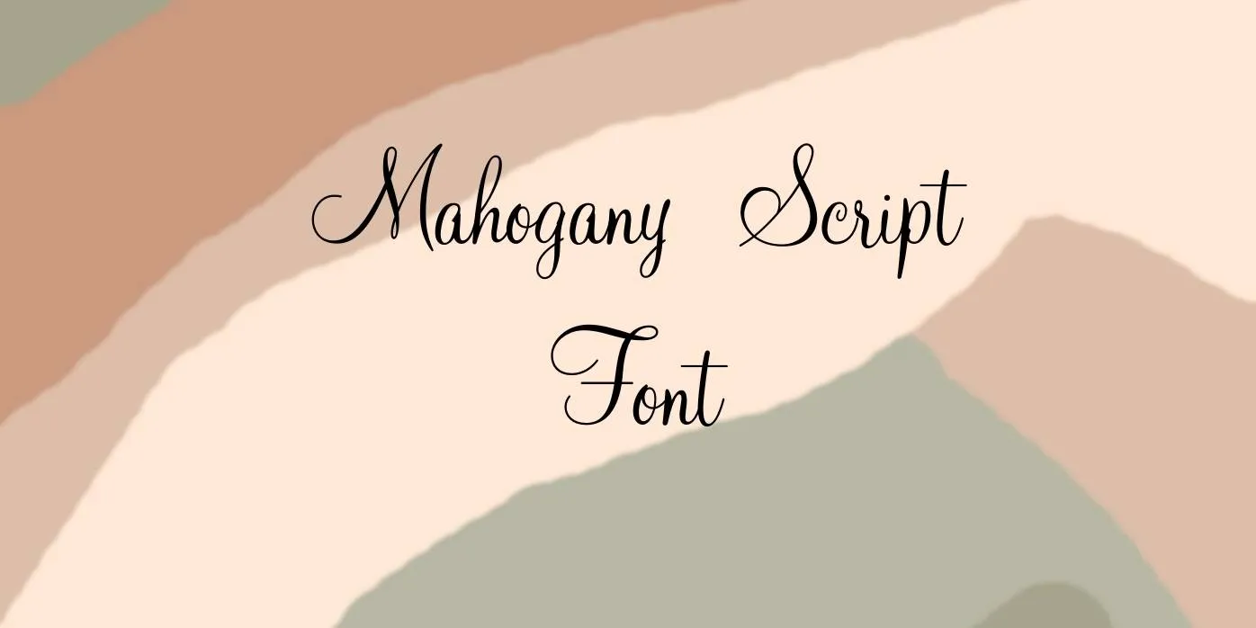 Mahogany Script Font Free Download