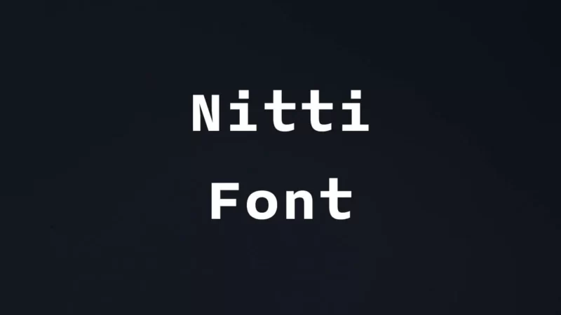 Nitti Font Free Download